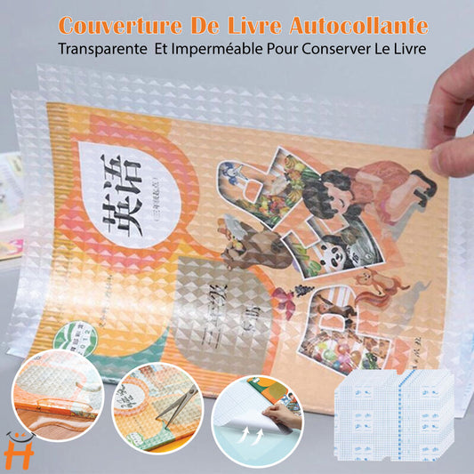 Couverture De Livre Autocollante Transparente Et Imperméable,pour Conserver Le Livre Le Plus Longtemps Possible