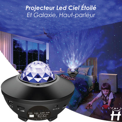 Projecteur Led Ciel Étoilé Et Galaxie, Haut-parleur Bluetooth