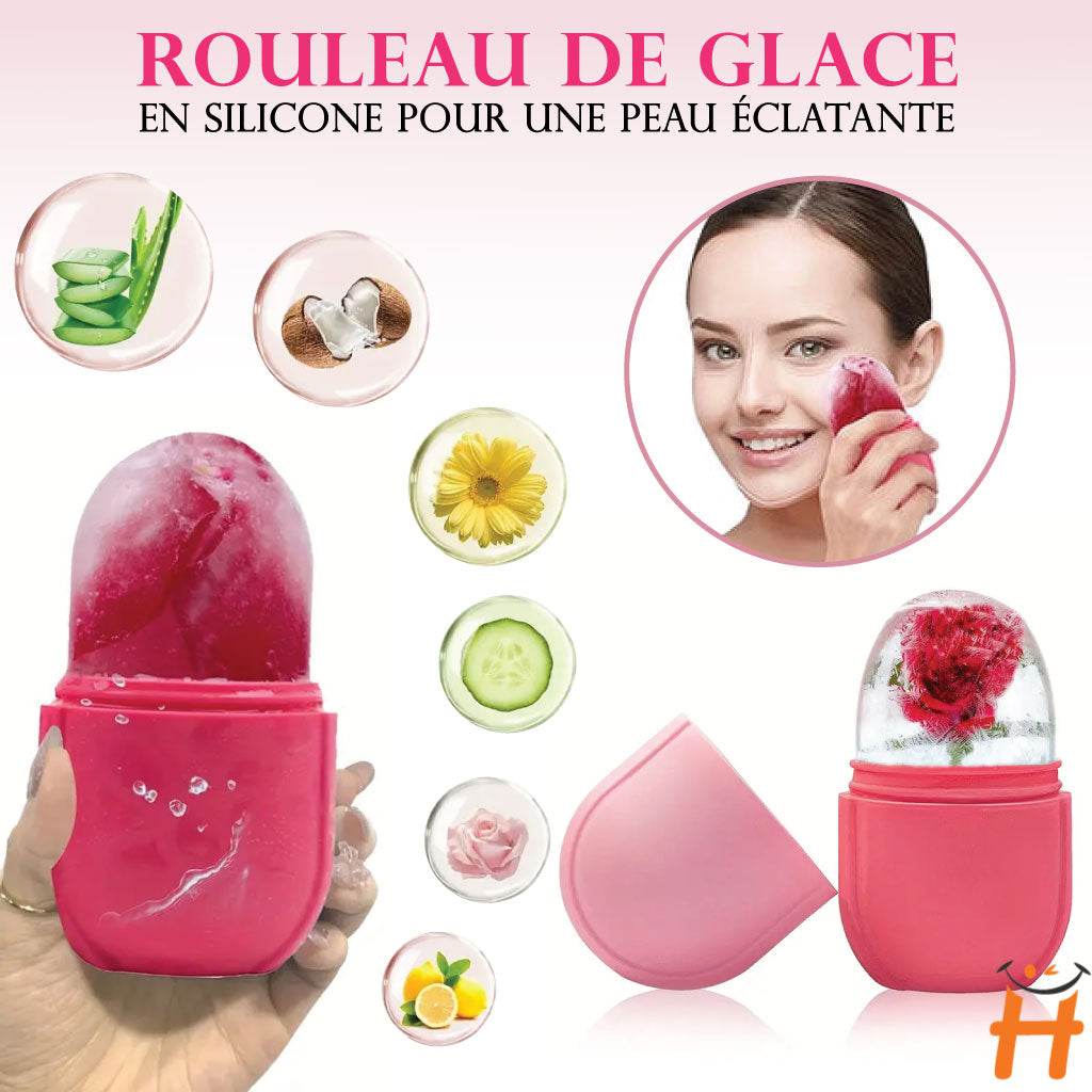 Rouleau De Glace En Silicone Pour Massage Du Cou, Du Visage Et Des Yeux