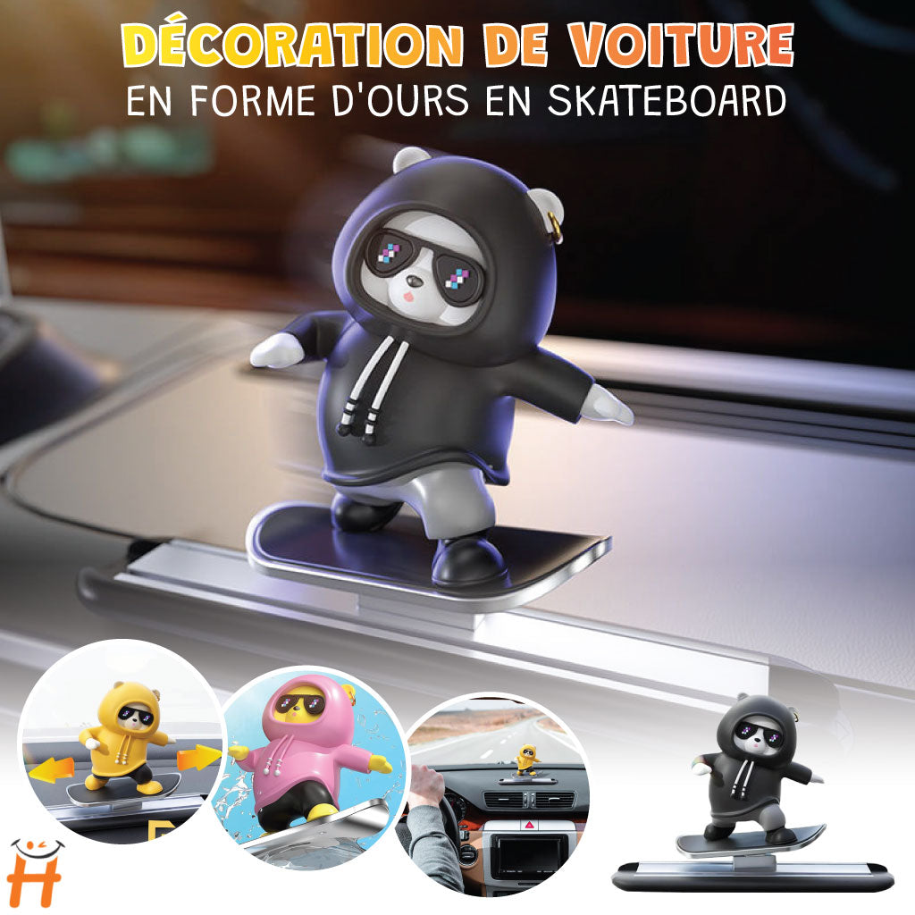 Planche Décorative Pour Voiture En Forme D'ours En Skateboard