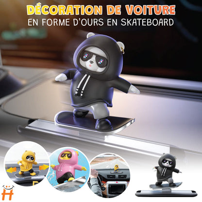 Planche Décorative Pour Voiture En Forme D'ours En Skateboard