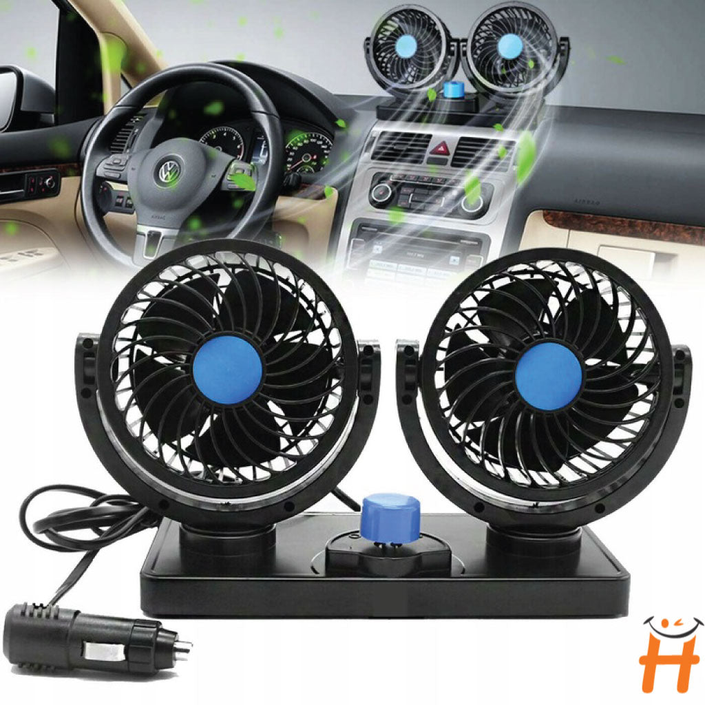 Ventilateur À Double Tête Pour Refroidissement Électrique De Voiture À 360°