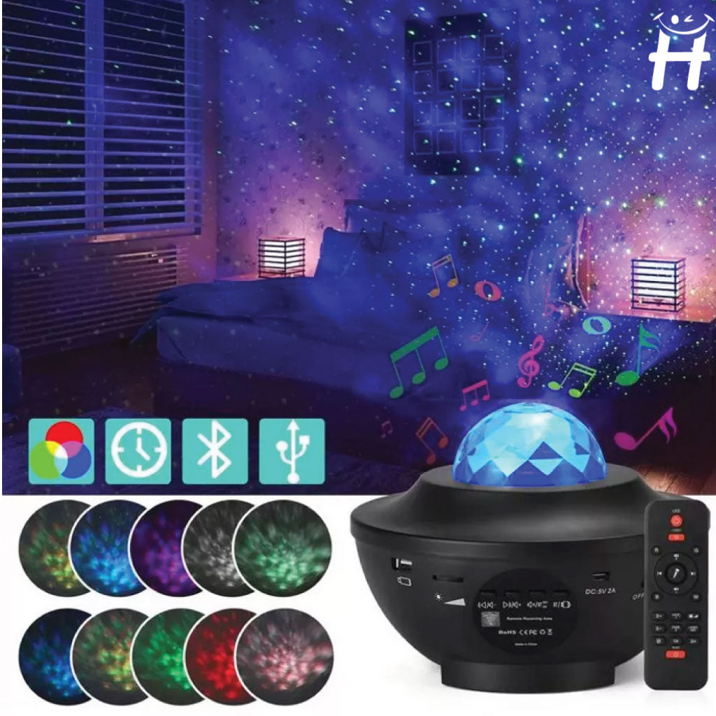 Projecteur Led Ciel Étoilé Et Galaxie, Haut-parleur Bluetooth