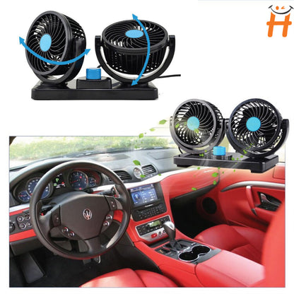 Ventilateur À Double Tête Pour Refroidissement Électrique De Voiture À 360°