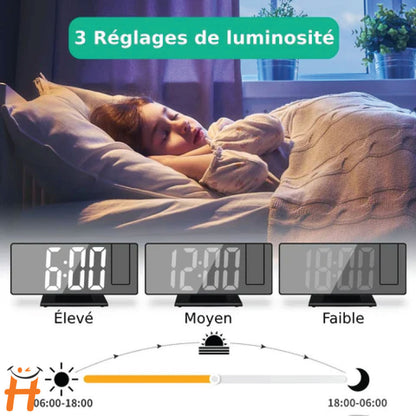 Réveil Numérique Multifonction Avec Grand Écran LED