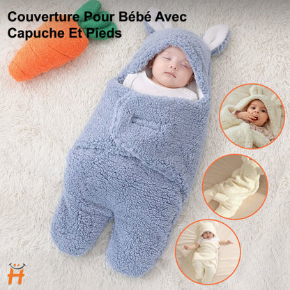 Couverture Pour Bébé Avec Capuche et Pieds